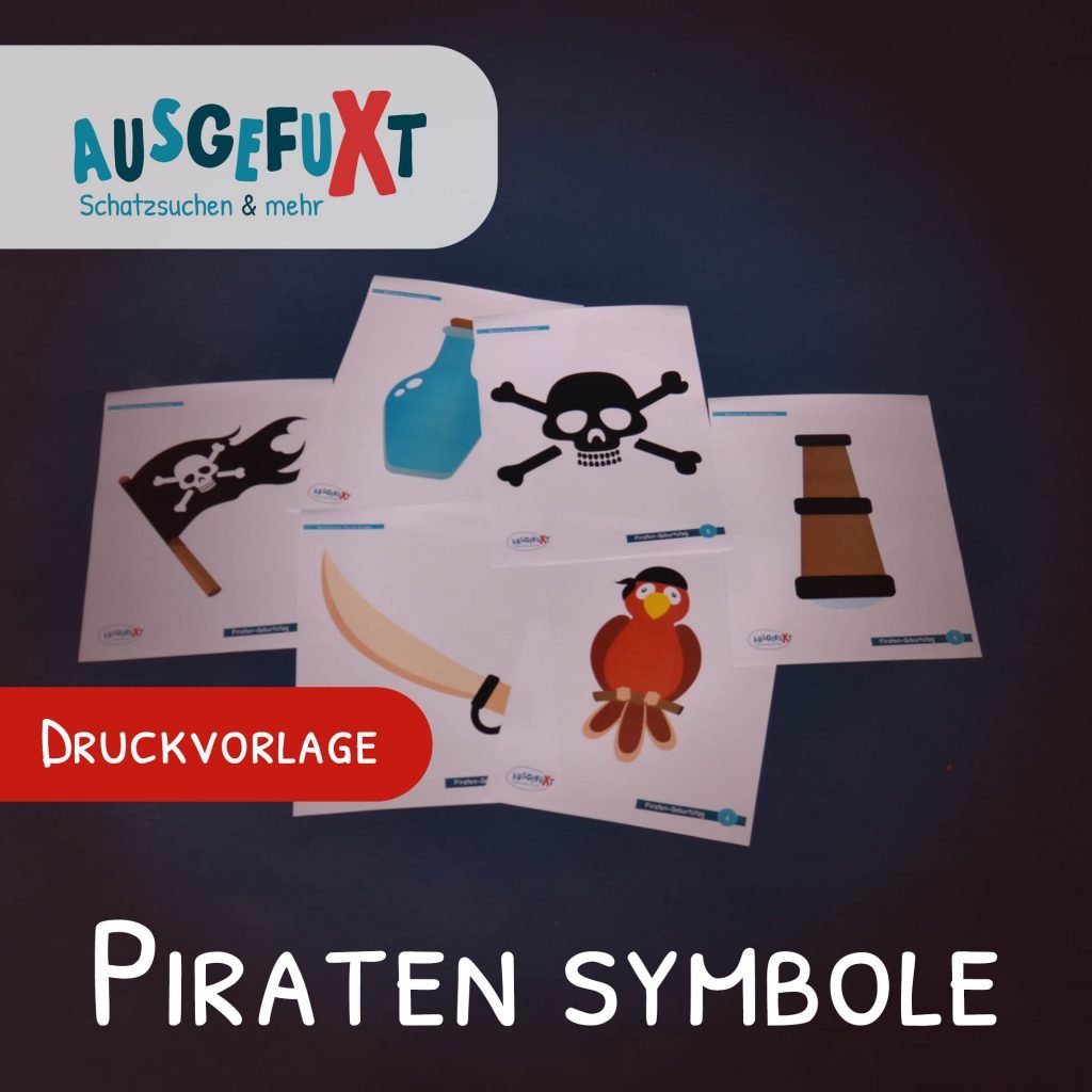 Kostenlose Druckvorlage: Piraten-Symbole