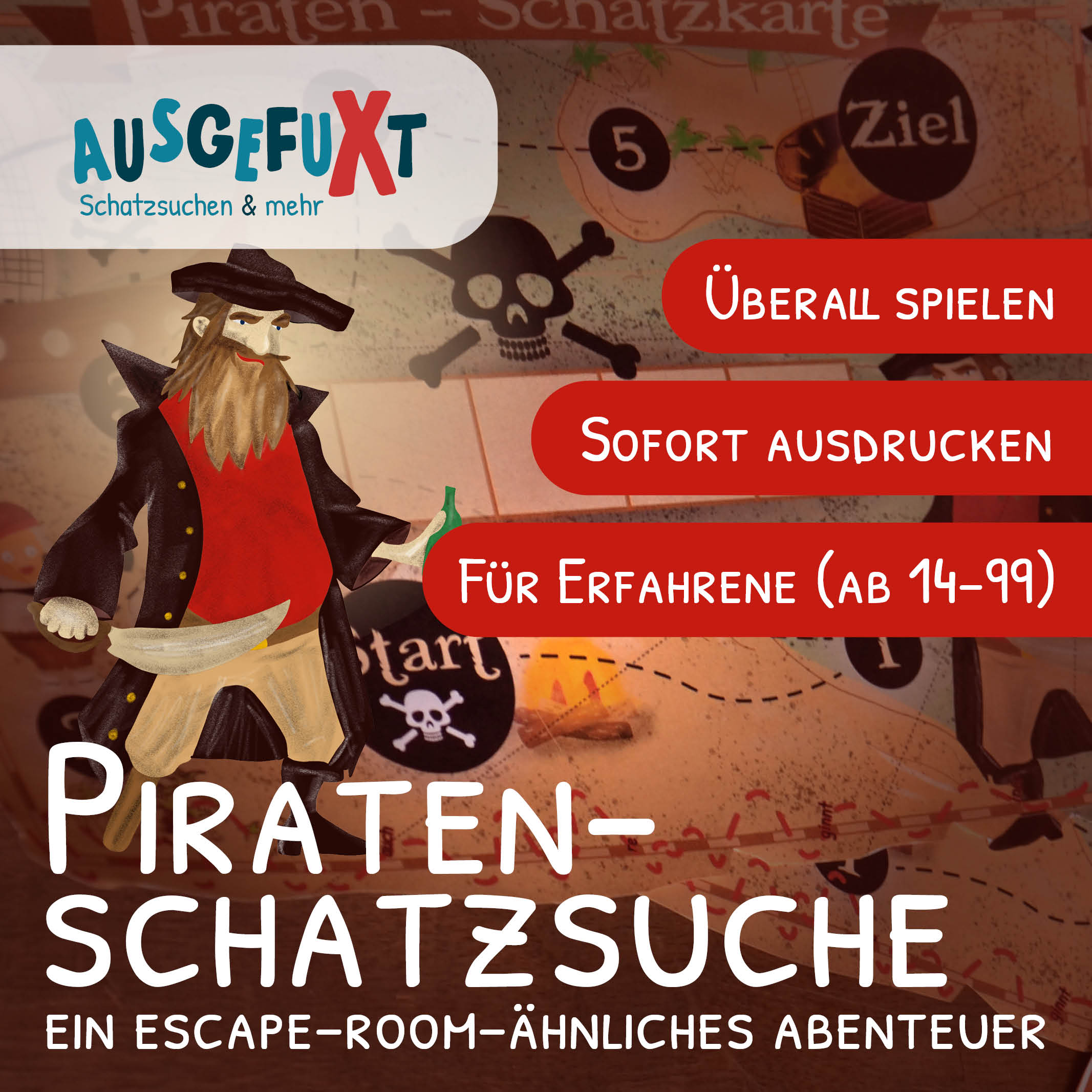 Piraten-Schatzsuche "fÃ¼r GroÃŸe": Ein Escape-Room-Ã¤hnliches Abenteuer