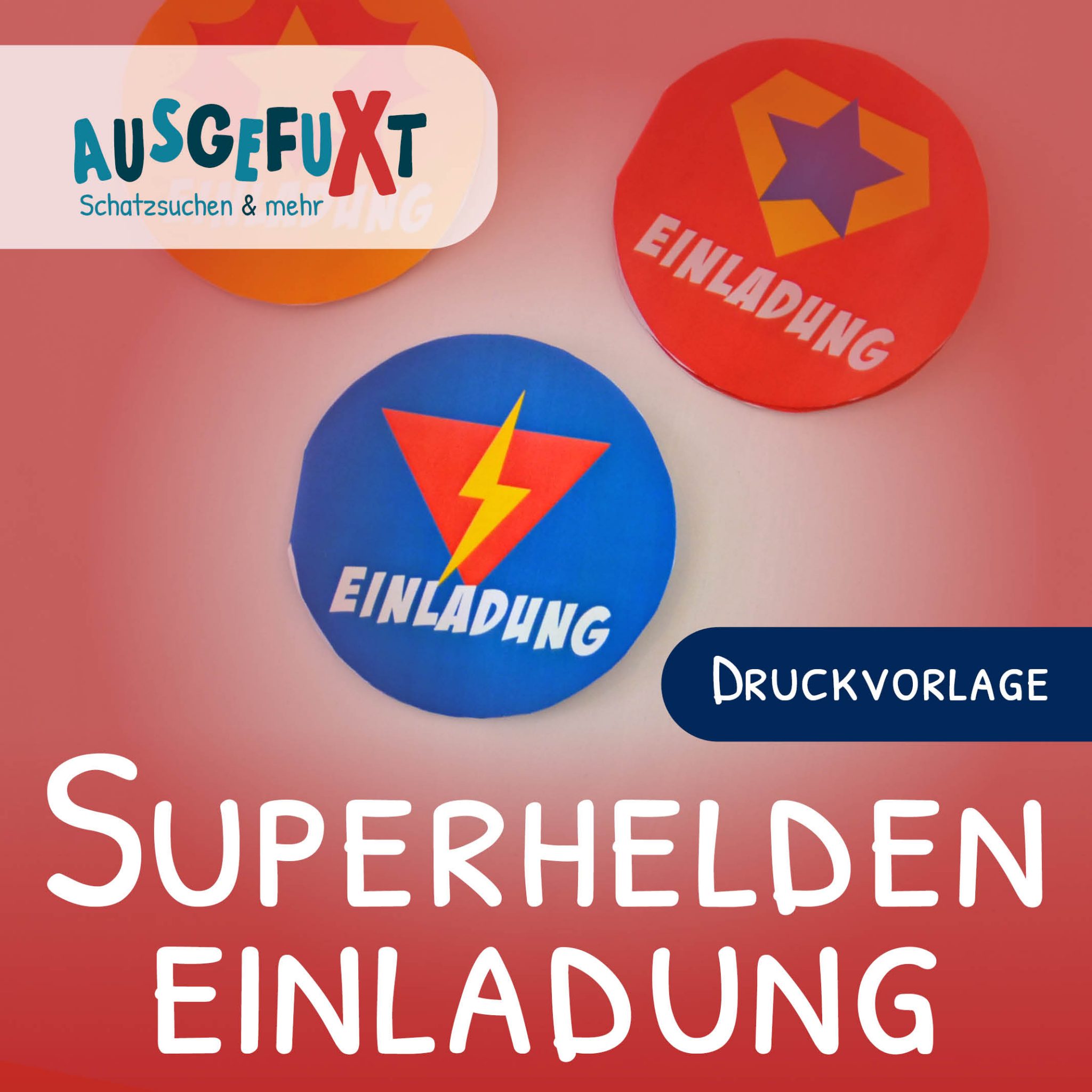 Superhelden-Einladung: Kostenlose Druckvorlage - AUSGEFUXT