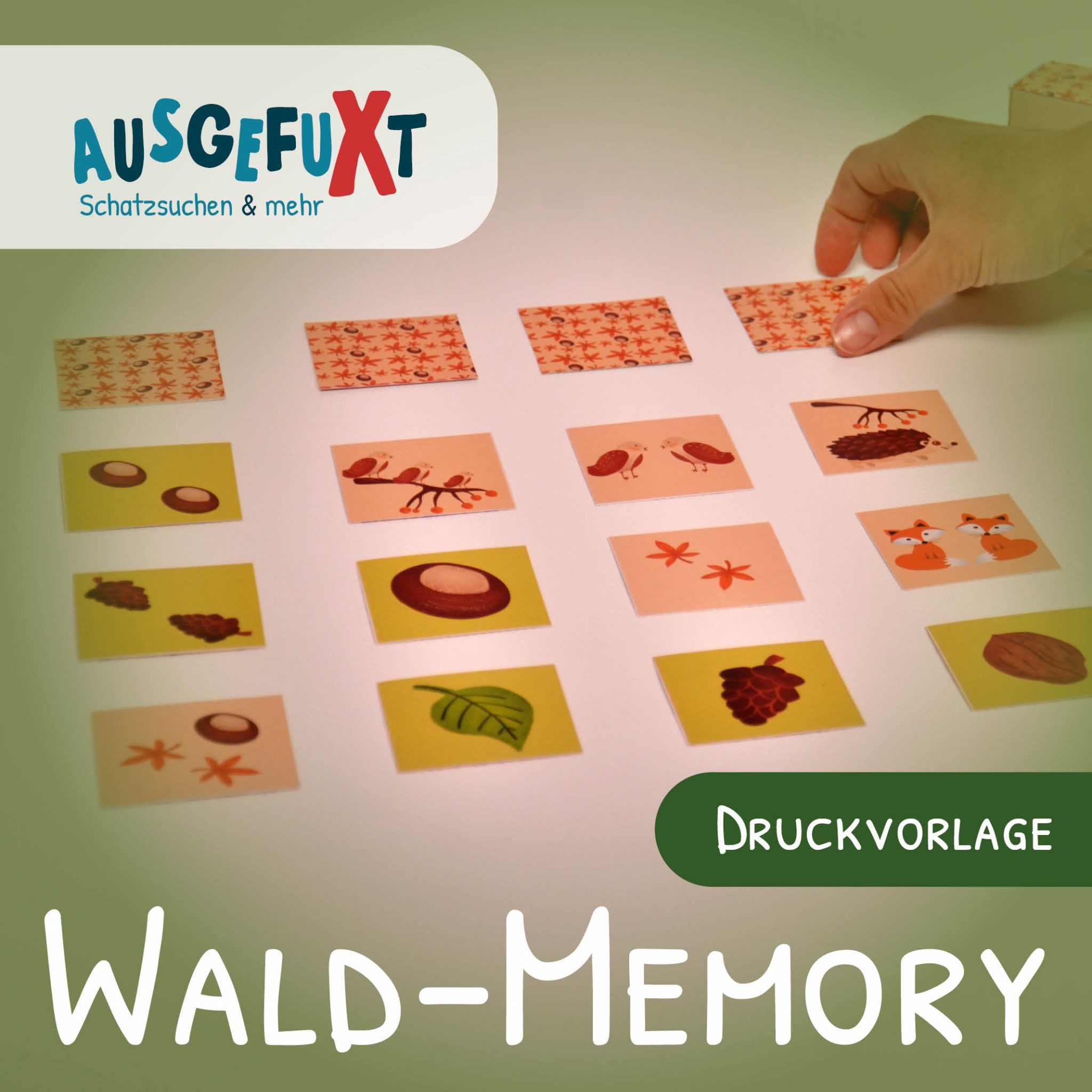 Memory zum Ausdrucken - Thema: Wald - AUSGEFUXT