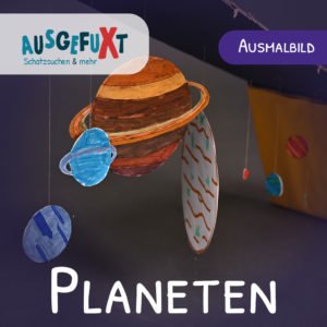 Planeten-Ausmalbild: Kostenlose Druckvorlage