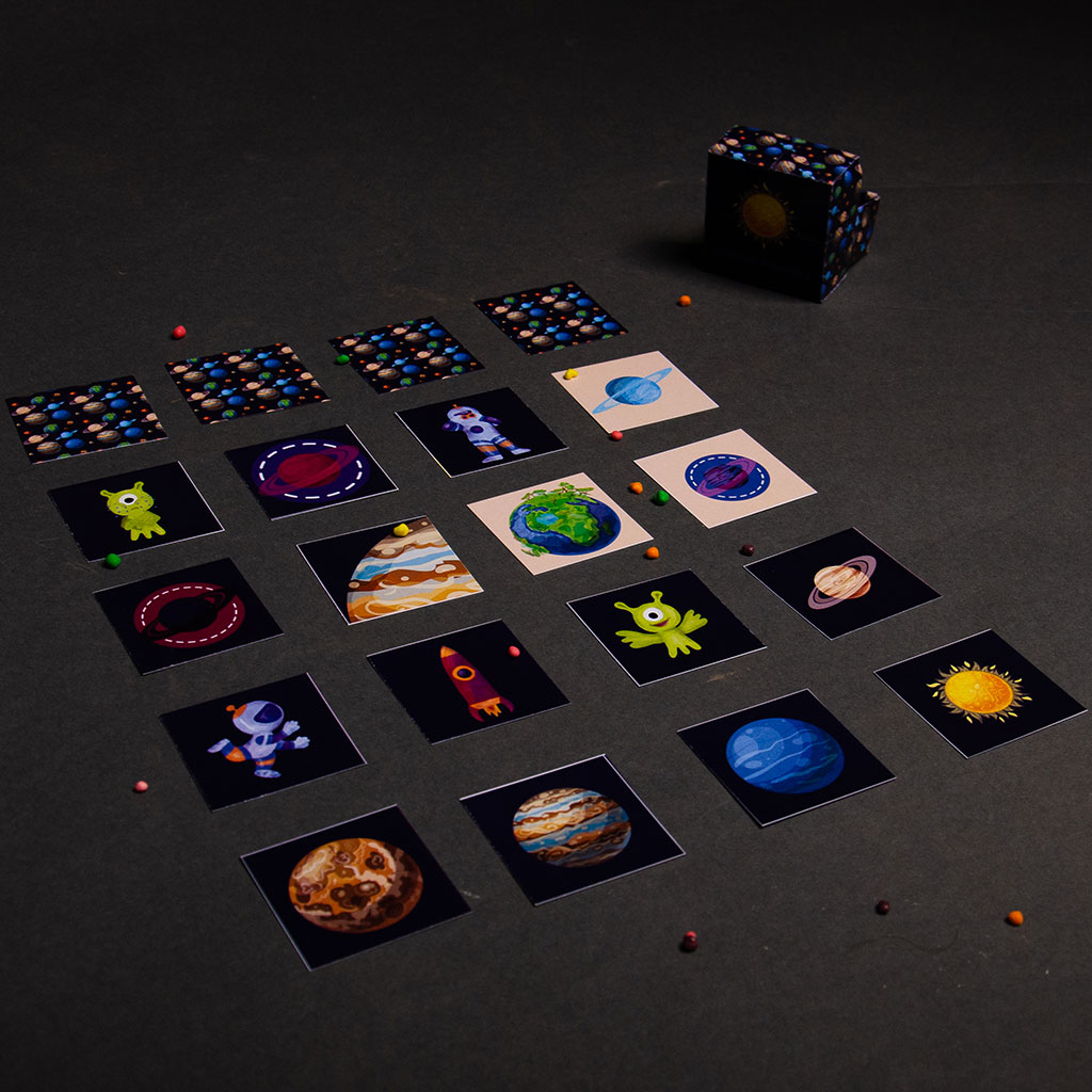 Weltall-Memory: Kostenlose Druckvorlage | AUSGEFUXT