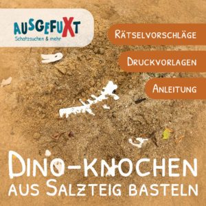 Dinosauriersaurier-Knochen aus Salzteig basteln