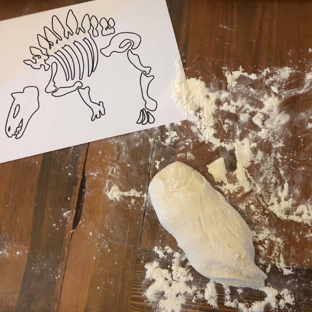 Dinosaurier-Knochen formen