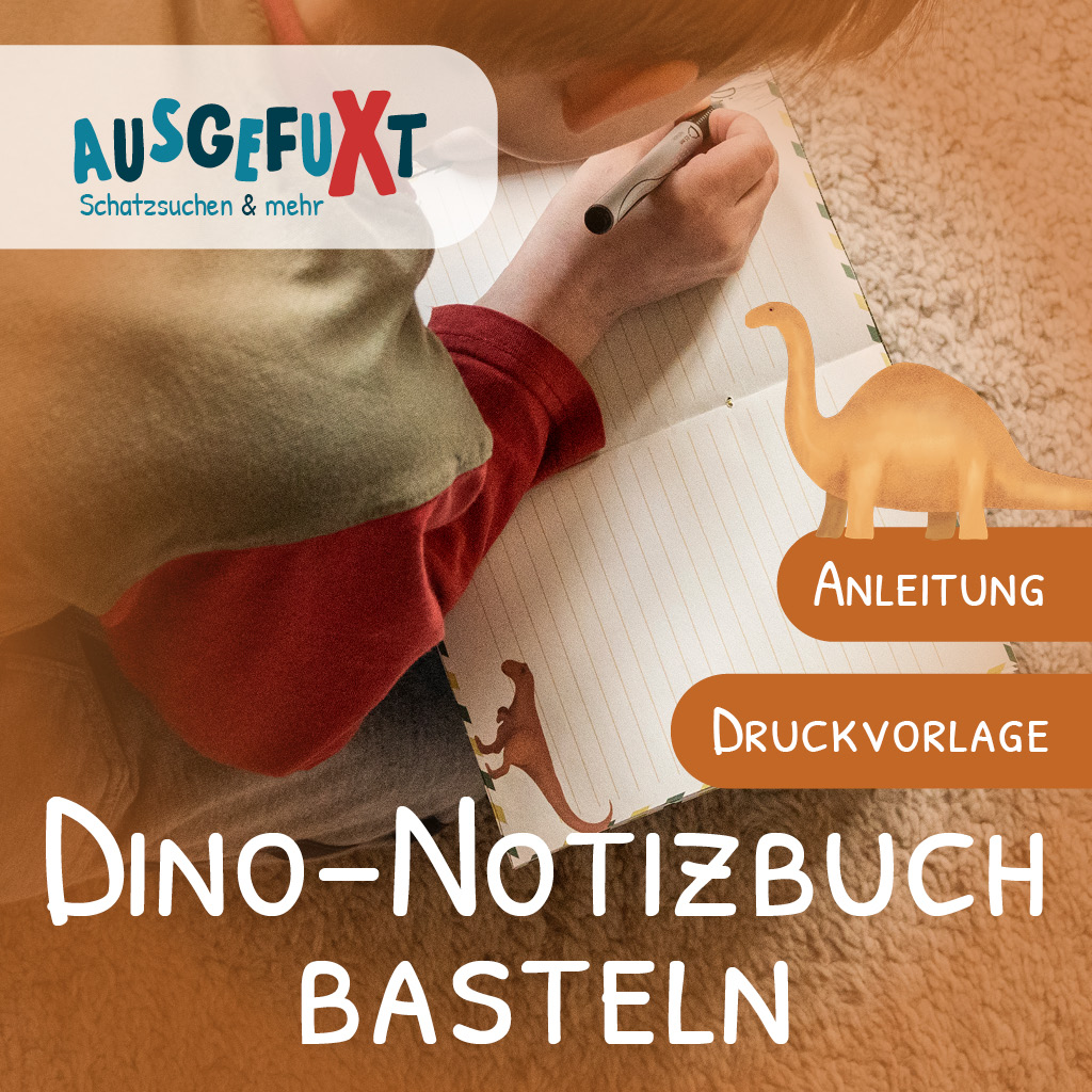 Dino-Notizbuch basteln - Anleitung und Druckvorlage