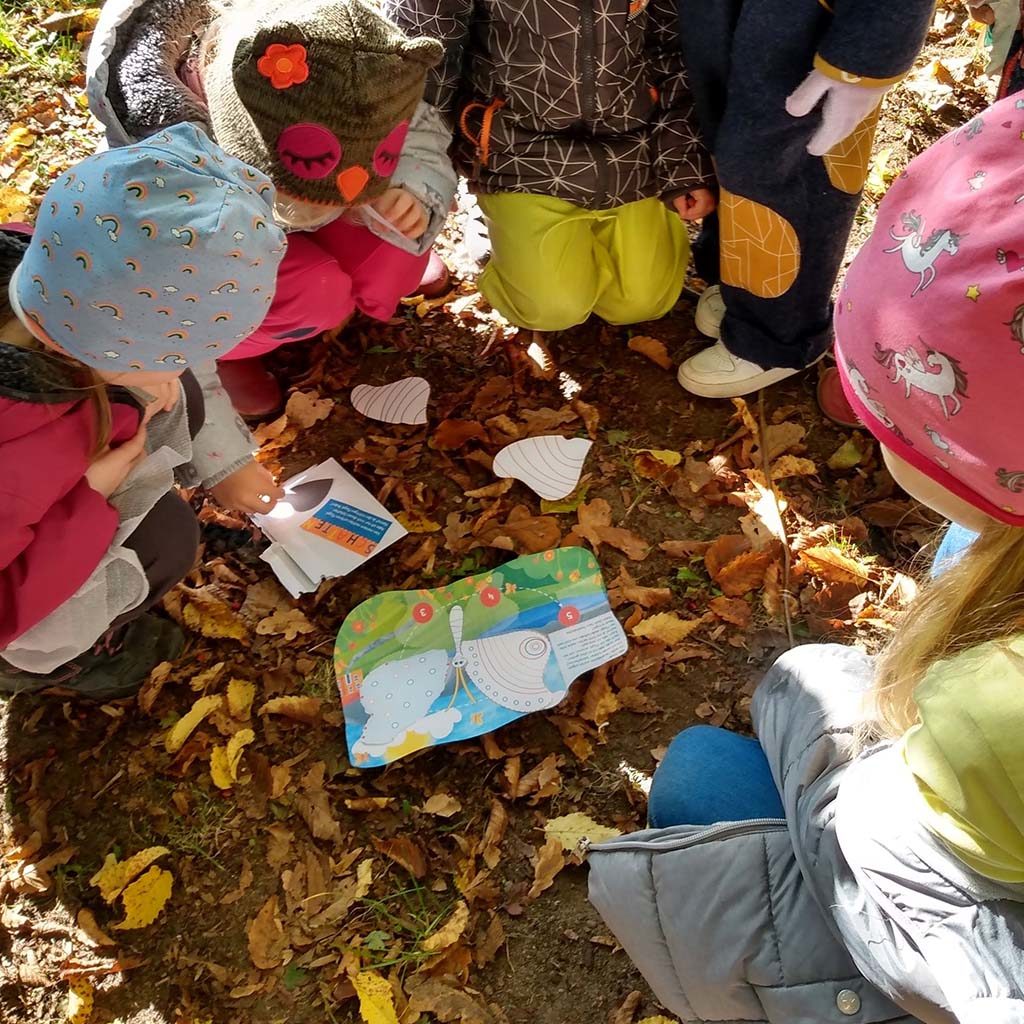 Mini-Bildungs-Schatzsuche für Kindergartenkinder: „Tausendschön sucht ihre Flügel"