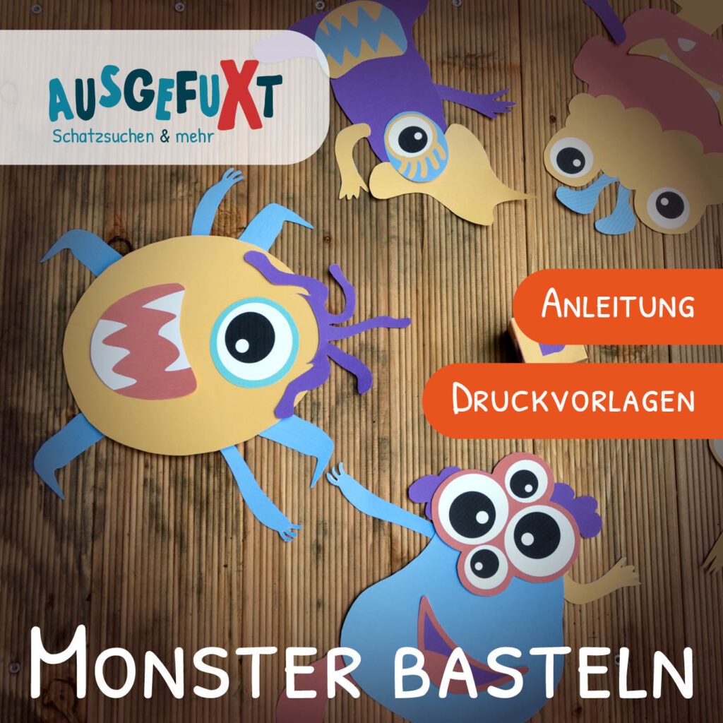 Monster basteln - Bastelvorlagen mit Spielidee