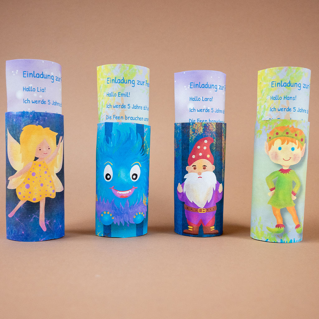 Feenpost als Verpackung für die Einladung zum Kindergeburtstag Feenpost als Verpackung für die Einladung zum Kindergeburtstag
