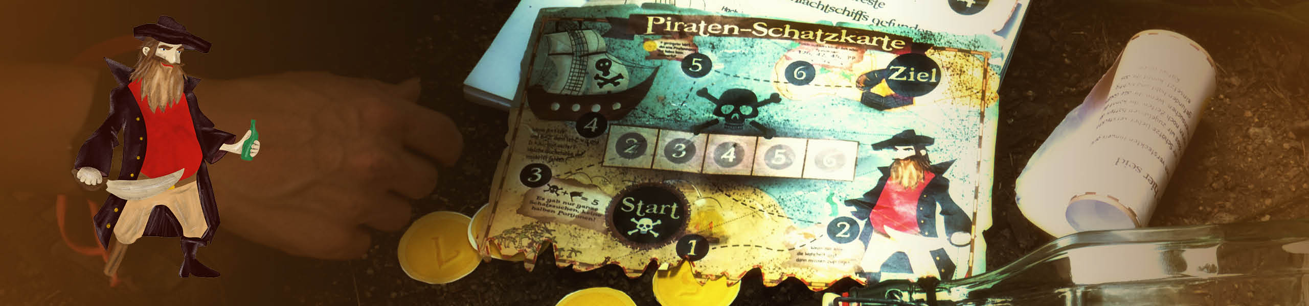 Piraten-Schatzsuche für große Kinder und Erwachsene