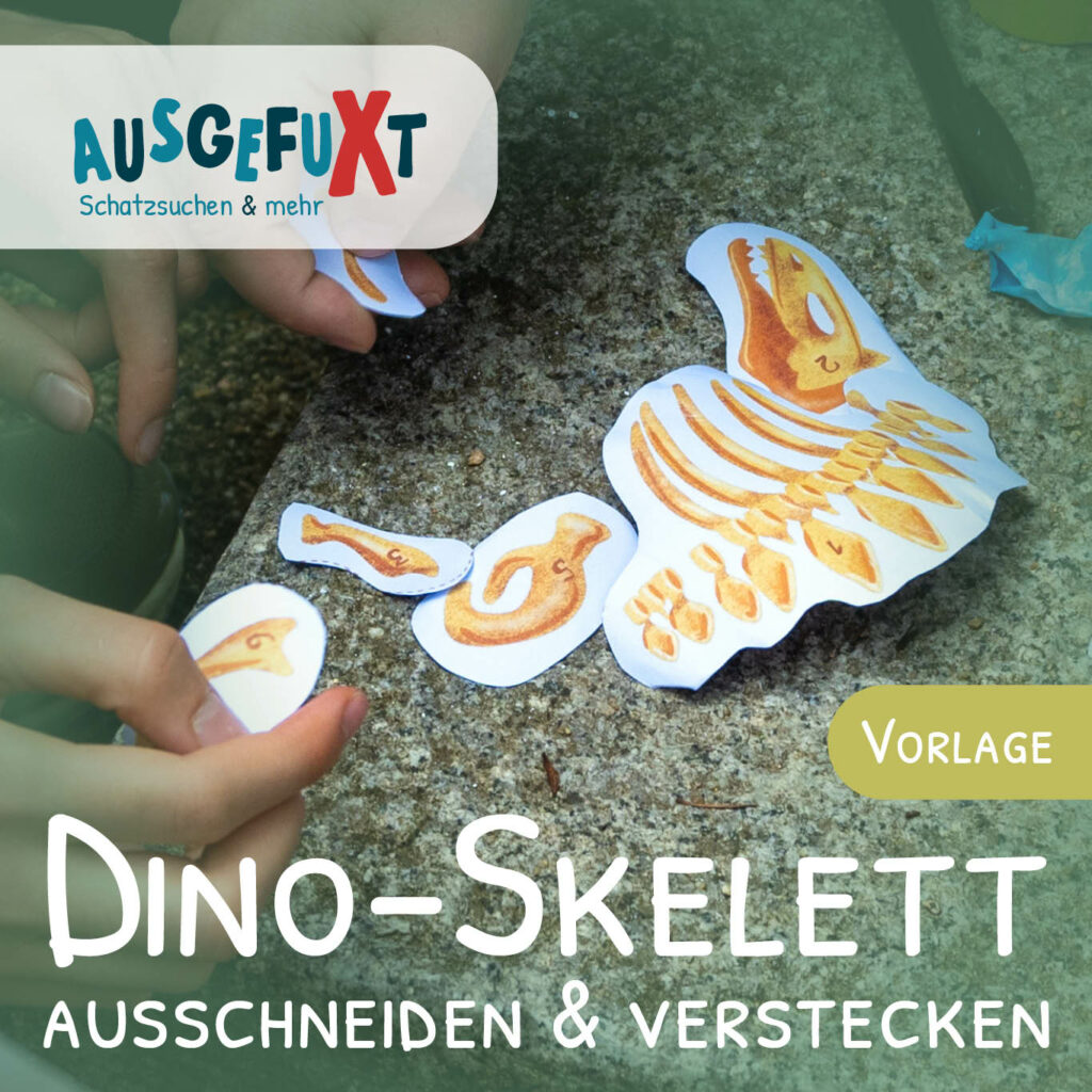 Dino-Skelett verstecken