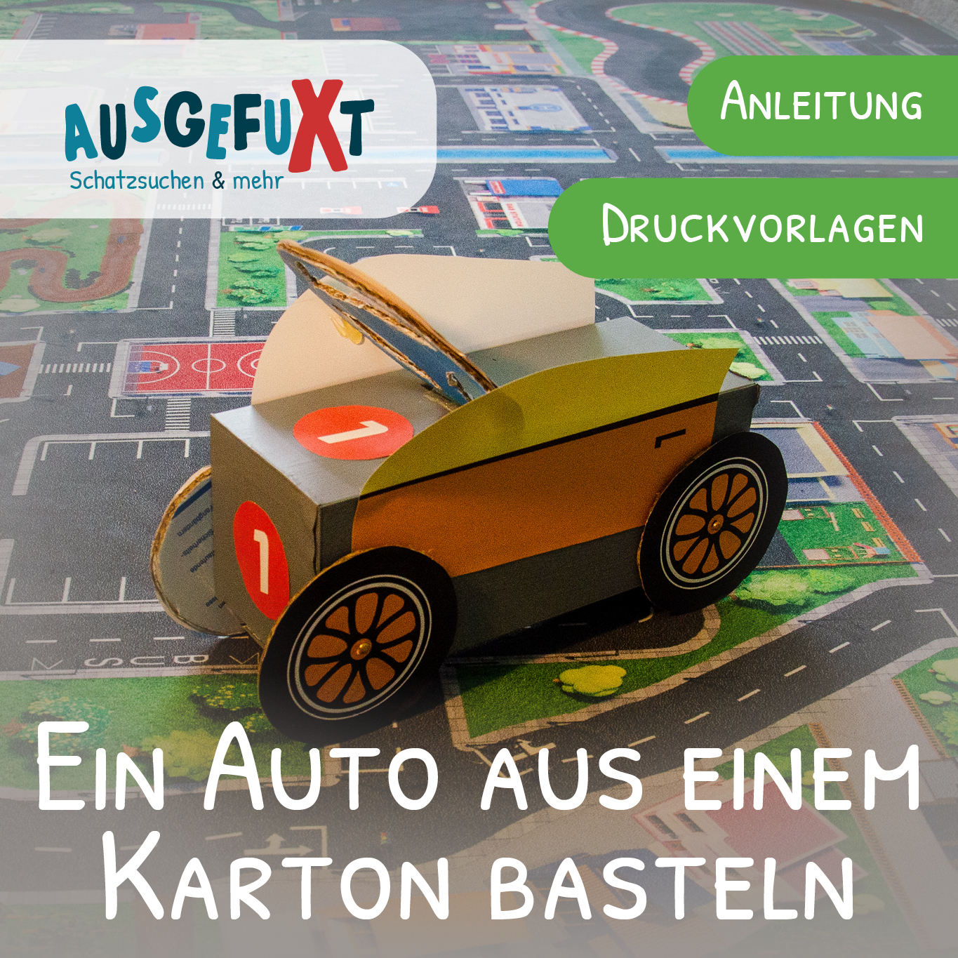 Ein cooles Auto aus einem Karton basteln - Vorlage & Anleitung