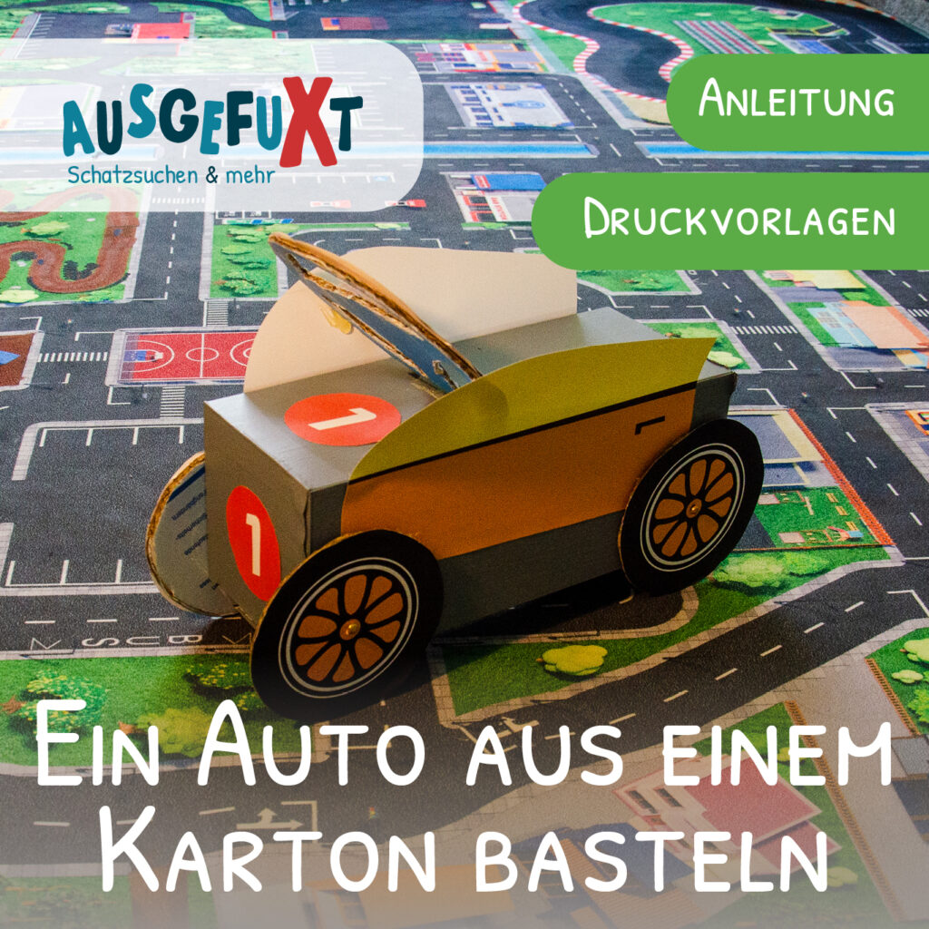 Ein cooles Auto aus einem Karton basteln - Vorlage & Anleitung Ein cooles Auto aus einem Karton basteln - Vorlage & Anleitung