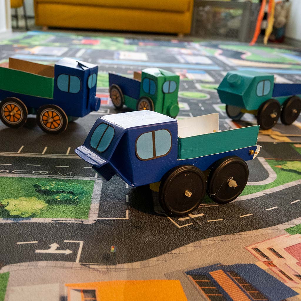 LKW basteln - Anleitung mit Kippfunktion fÃ¼r Tetra Paks