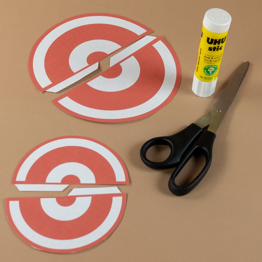 Pylonen basteln - Vorlage ausschneiden