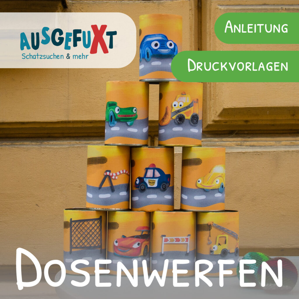 Dosenwerfen mit coolen Auto-Motiven Dosenwerfen mit coolen Auto-Motiven