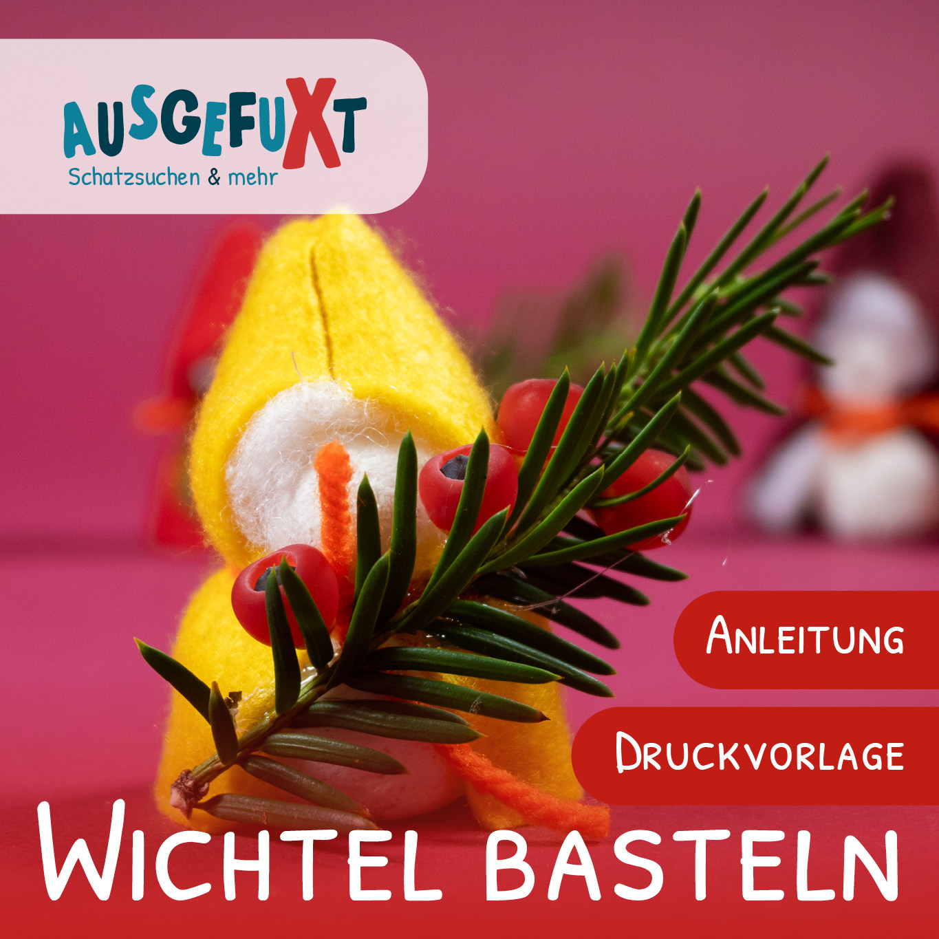 wichtel-basteln-2 Wichtel basteln mit Kindern â einfache Anleitung mit Salzteig und Vliesmantel