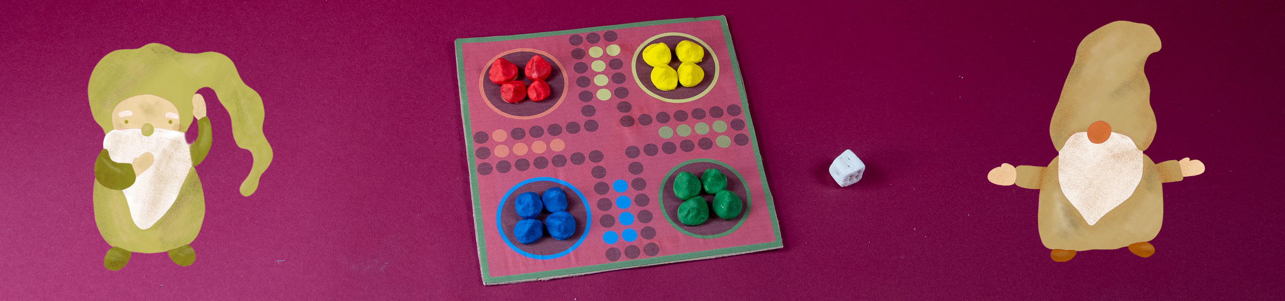 Brettspiele basteln – Mühle & „Wichtel ärgere dich nicht“