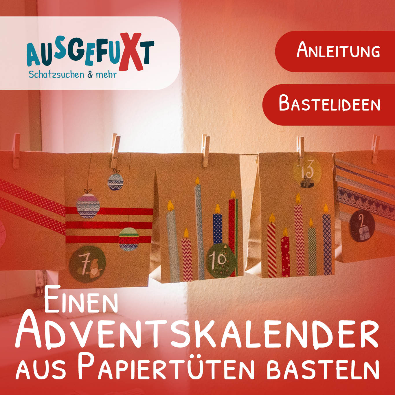 Einen Adventskalender aus Papiertüten basteln: einfache DIY-Idee mit Druckvorlagen Einen Adventskalender aus Papiertüten basteln: einfache DIY-Idee mit Druckvorlagen
