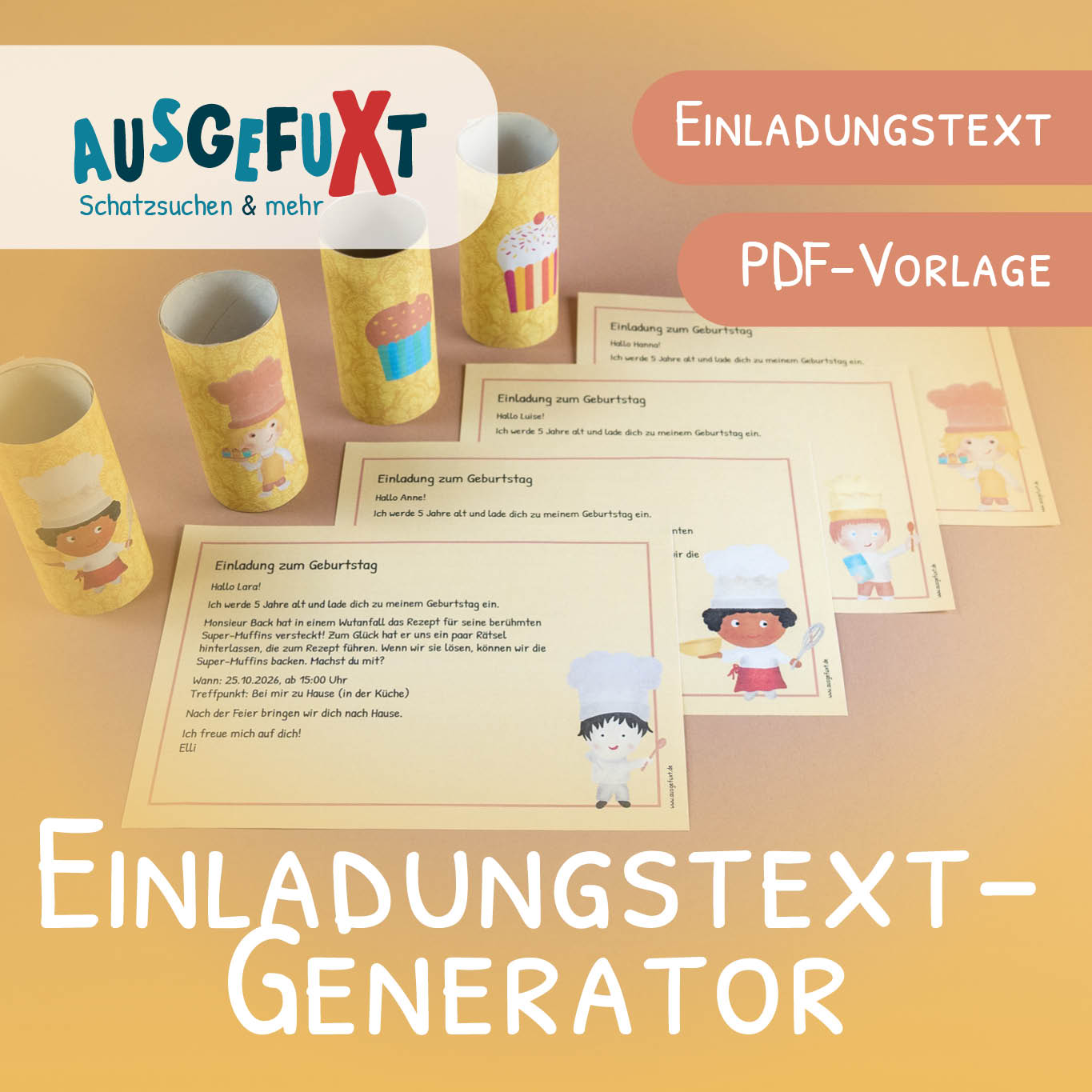 Backparty-Einladungen erzeugt mit dem Einladungstext-Generator Backparty-Einladungen erzeugt mit dem Einladungstext-Generator