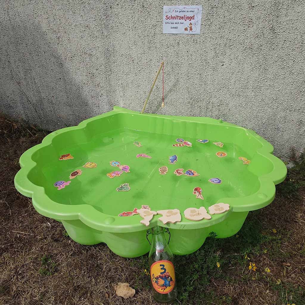 Das Angelspiel in der Wassermuschel Das Angelspiel in der Wassermuschel