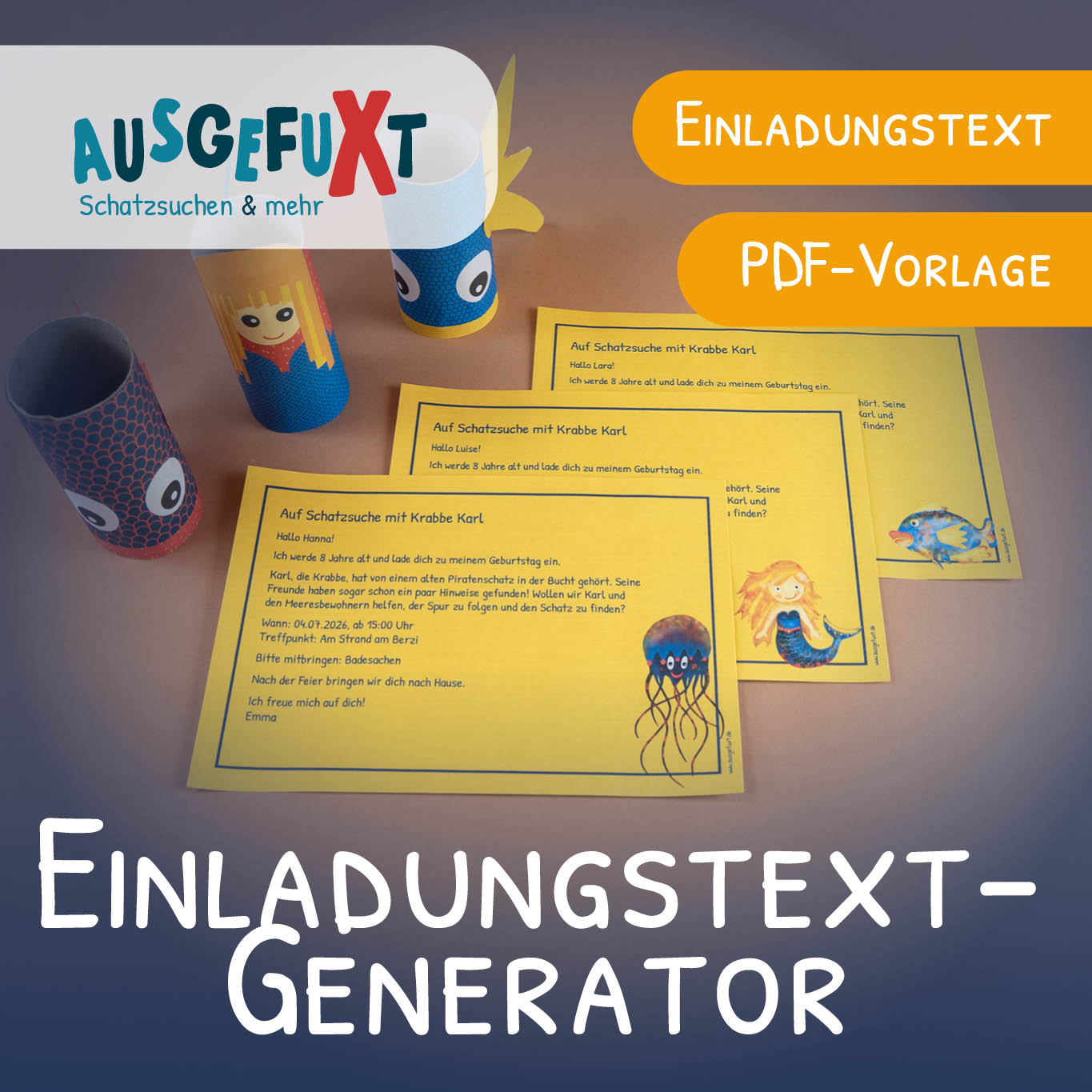 Meeres-Einladungen erzeugt mit dem Einladungstext-Generator Meeres-Einladungen erzeugt mit dem Einladungstext-Generator