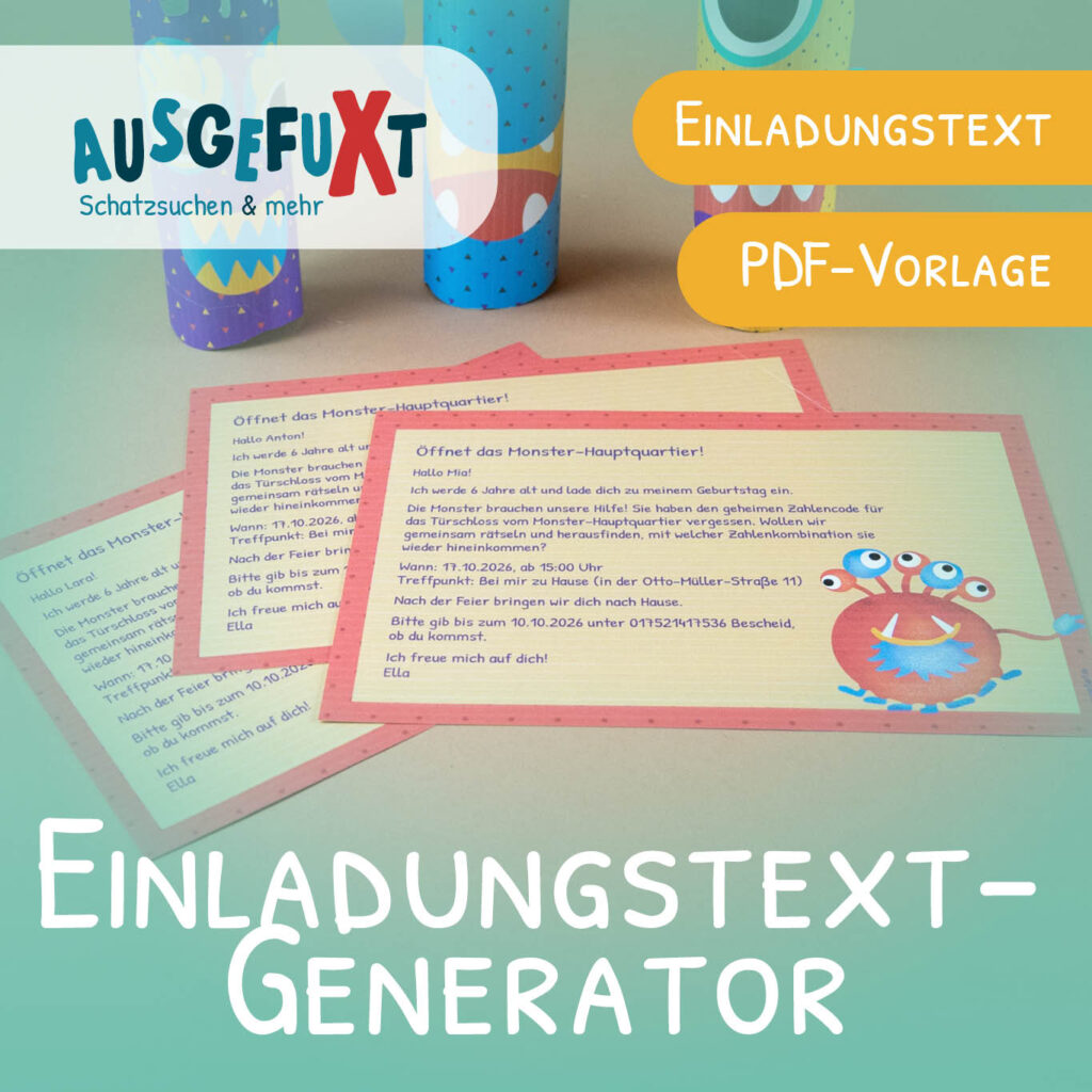 Monster-Einladungen erzeugt mit dem Einladungstext-Generator Monster-Einladungen erzeugt mit dem Einladungstext-Generator