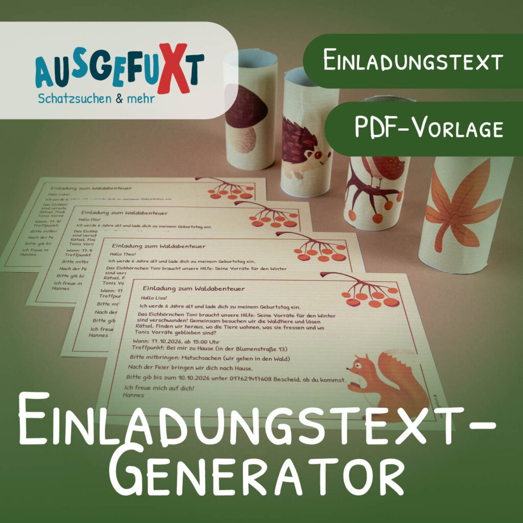 Wald-Einladungen erzeugt mit dem Einladungstext-Generator Wald-Einladungen erzeugt mit dem Einladungstext-Generator